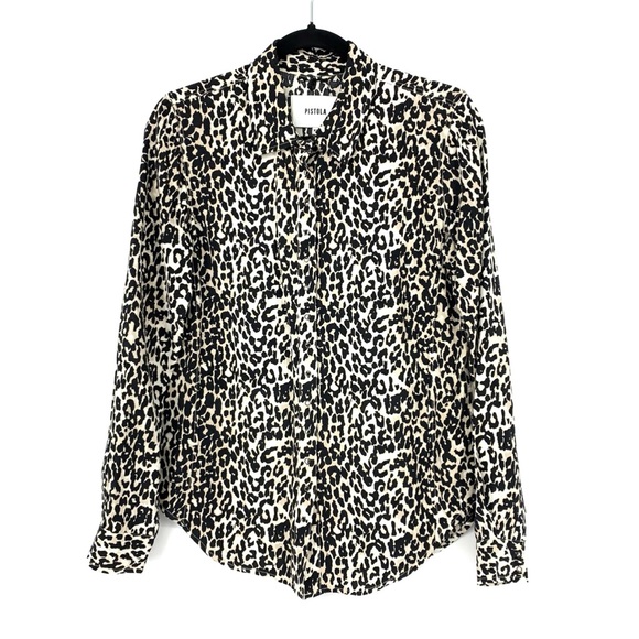 Pistola Leopard Print Snap Front Shirt - Picture 4 of 6